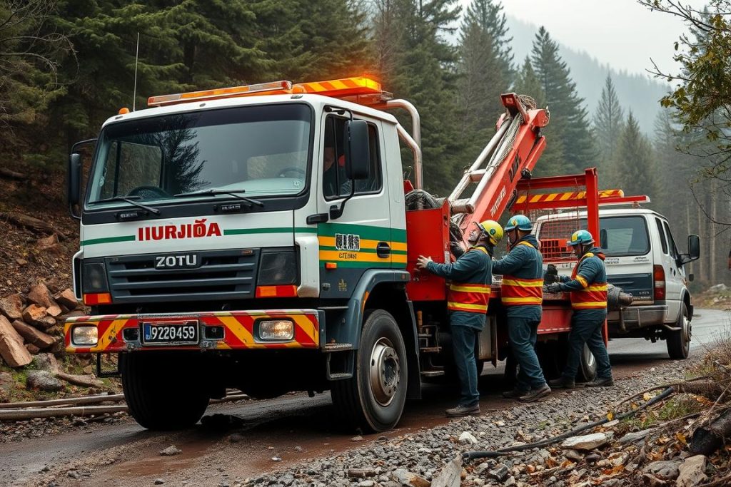 Bolu Oto Kurtarıcı ekibi zorlu bir kurtarma operasyonunda çalışıyor Bolu Oto Kurtarıcı ekibi zorlu bir kurtarma operasyonunda çalışıyor