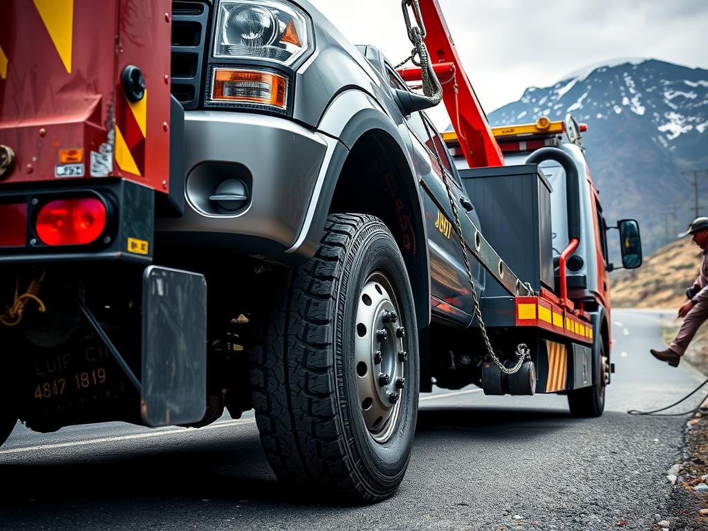 Bolu'da kancalı çekici ile araç çekme işlemi Bolu'da kancalı çekici ile araç çekme işlemi